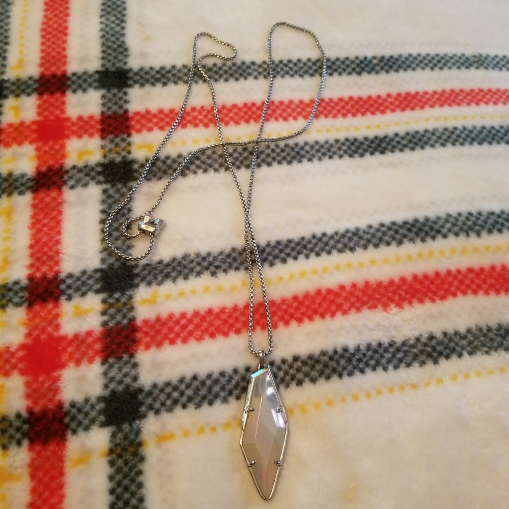 Kendra Scott irredescent opal necklace